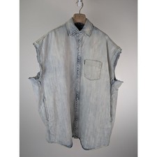 Balenciaga Sleeveless Denim Shirt in Blue Brand New with Tags 3