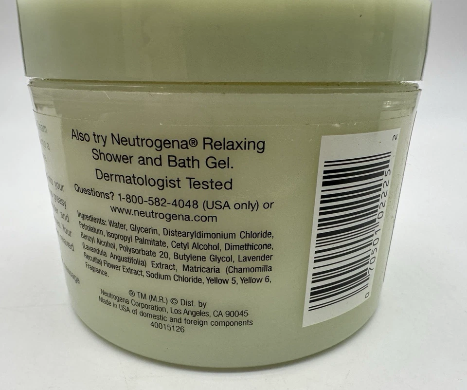 Neutrogena Crema Corporal Relajante Durante la Noche Lavanda Manzanilla 6oz Descontinuada Nueva Foto 2 de 4