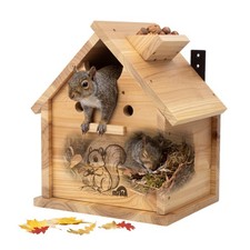 MrHN Squirrel House - Squirrel Houses for Outside Nesting, DIY Kit Squirrel N