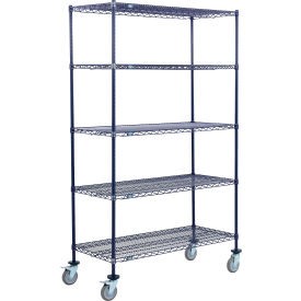 Nexel 5 Shelf Truck Nexelon 30''''W x 24''''D x 60''''H Polyurethane Swivel Casters 2