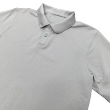 Lululemon Evolution Polo Shirt Mens M Grey Short Sleeve Pique Performance Golf