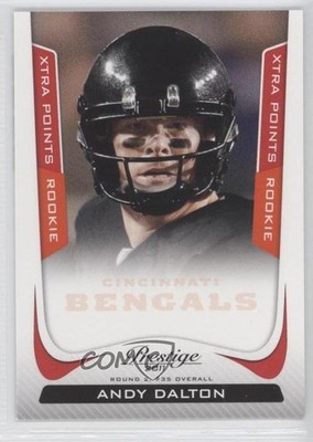 2011 Panini Prestige Xtra Points Red 14/100 Andy Dalton #207 Rookie RC fm0