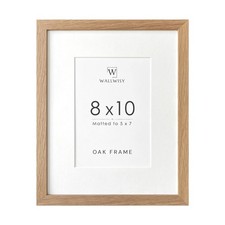 8x10 Picture Frame Solid Oak Wood 8x10 Photo Frame with Mat to 5x7 10x8 Pictu...