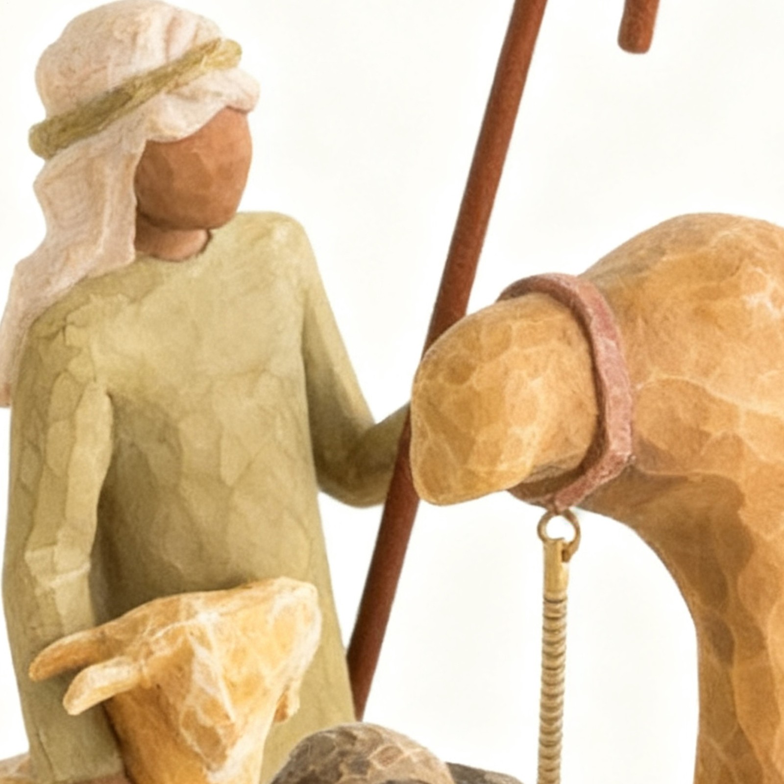 Set Of 4 Religious Nativity Manger Set Shepherd & Nativity Animals Figures Set 