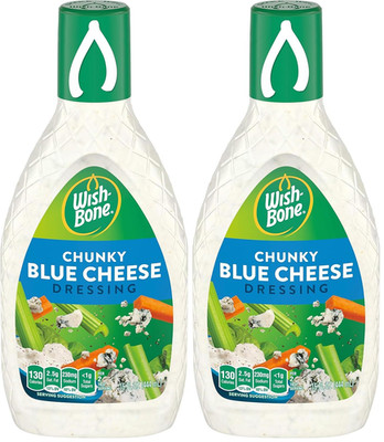 Wish-Bone Chunky Blue Cheese Salad Dressing, 15 FL OZ (Pack of 2)