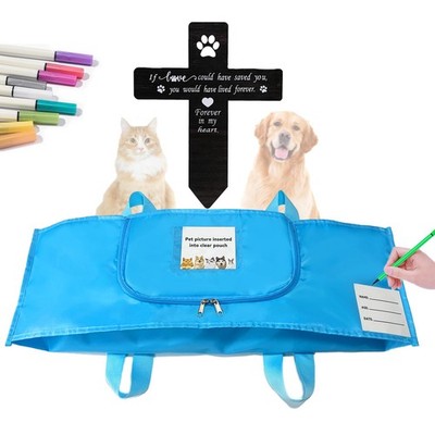 Eco Friendly Pet Casket Body Bag Burial Box Dignity Dog Cat Rabbit, Set 1 PCS