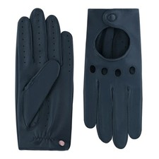 Roeckl Rom Autofahrer Classic Navy Damen Lederhandschuhe Nappaleder Oldtimer