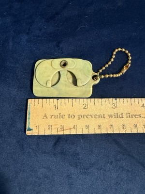 Vintage Keychain Melmac? Melamine? Coin Holder Ice Scraper Key Fob Great Colors