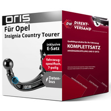 Anhängerkupplung abnehmbar + E-Satz 7pol für Insignia Country Tourer 18- Set neu