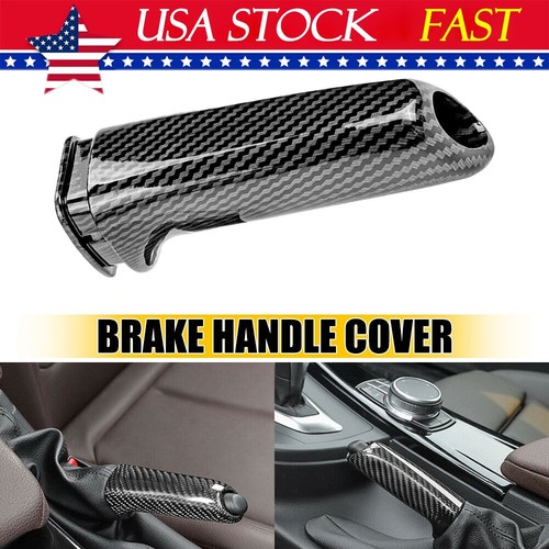 Carbon Fiber Style Handbrake Brake Handle Cover – Fits BMW E46 E60 E90 E92 F30 & M Series – Glossy ABS