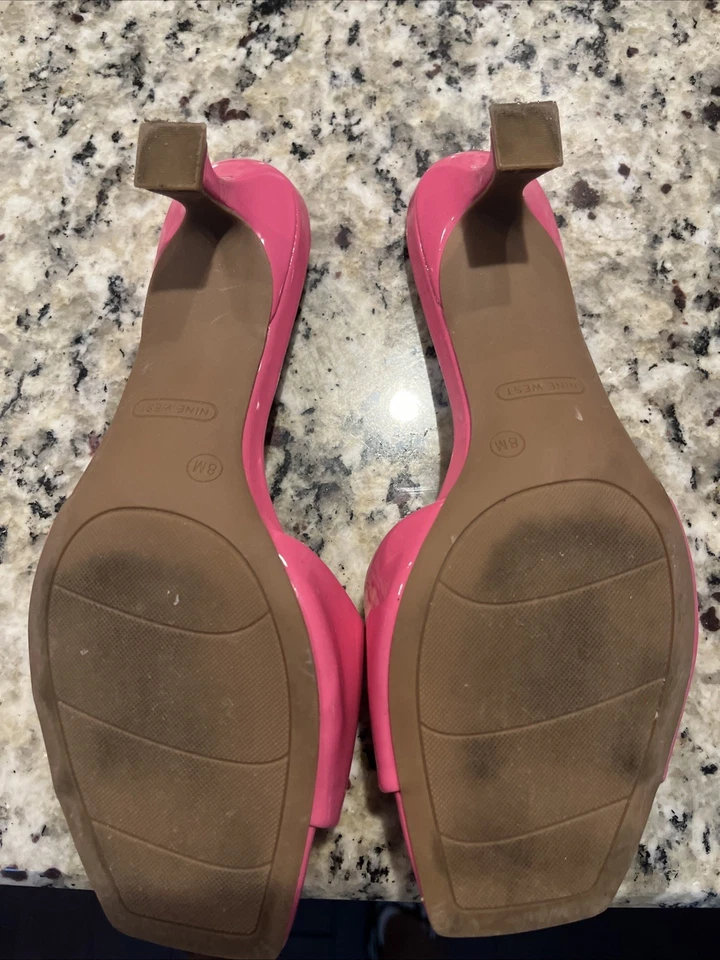 Горки на каблуке для котят Nine West розовые размер 8 М - Изображение 2 из 4