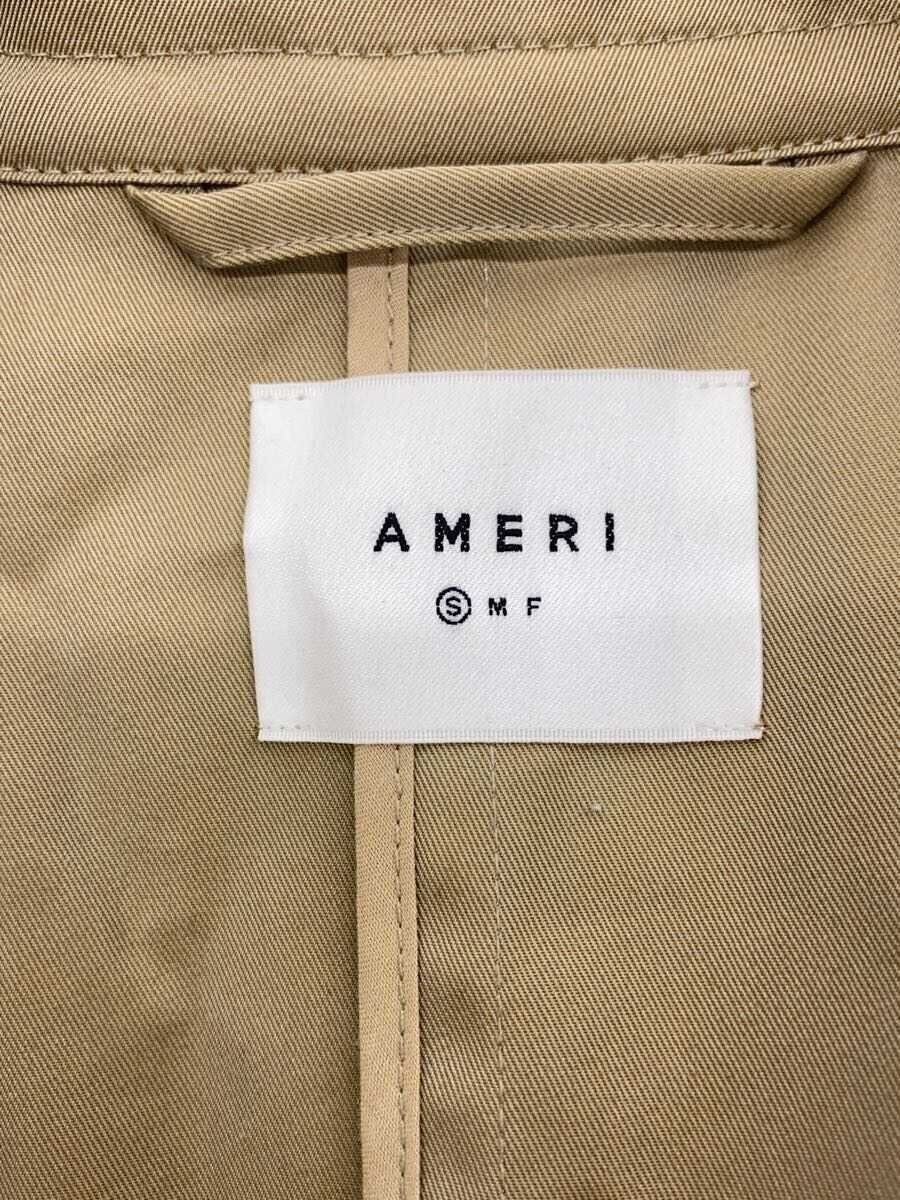 AMERI Chambray Trench Coat S KHK Cotton Blend Lig… - image 3