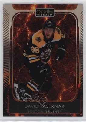 2021-22 O-Pee-Chee Platinum Hot Magma 26/499 David Pastrnak #194 in5