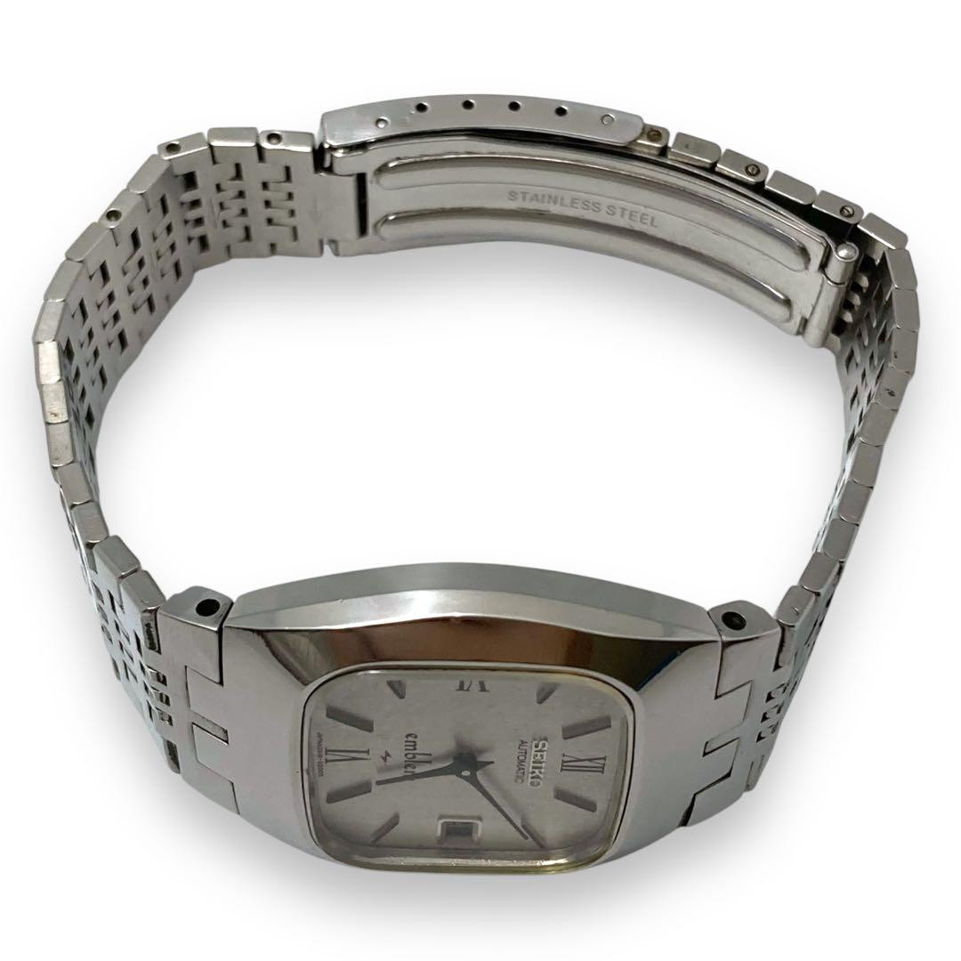 SEIKO emblem 2418-3020 Vintage StainlessSteel Square SEIKO emblem 2418-3020 Vintage StainlessSteel Square
