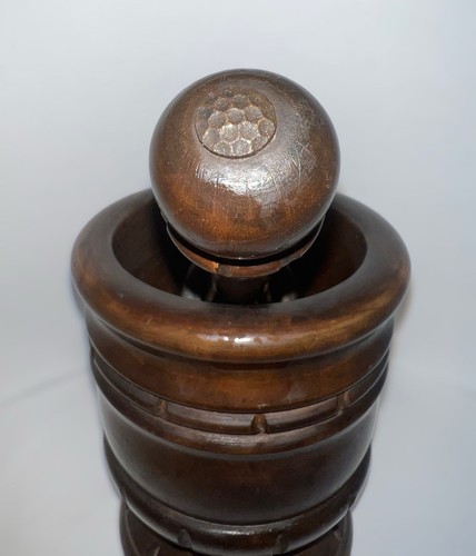 Antique Mortar & Pestle Wooden Hand Turned Primitive Vintage - Picture 2 of 5
