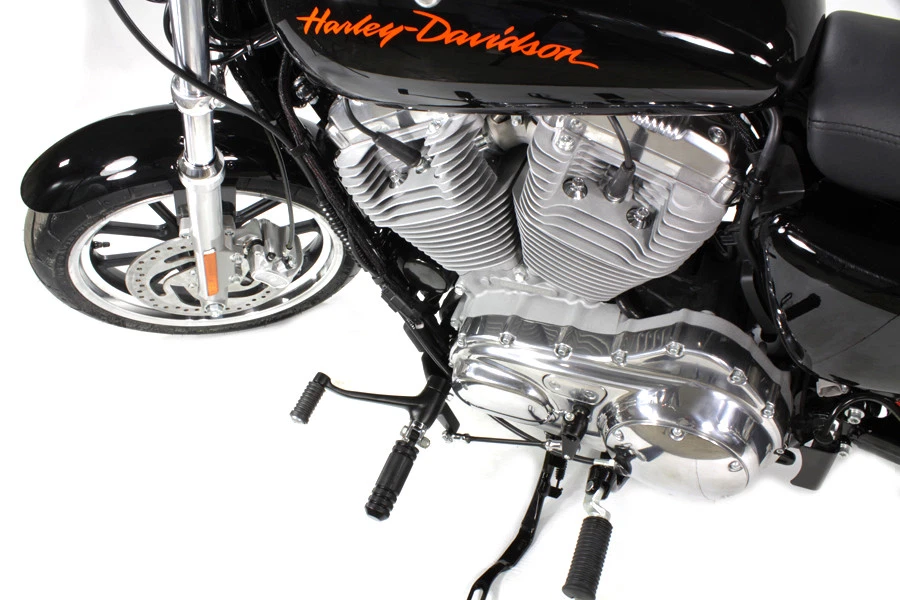 Kit de control delantero negro con clavijas para Harley Davidson Foto 2 de 4