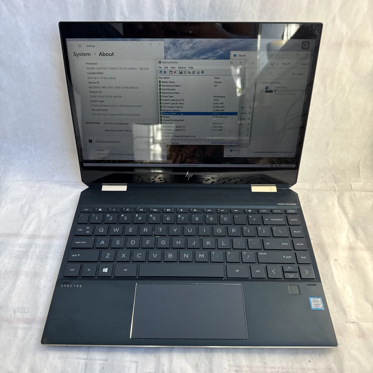 HP Spectre X360 13-13.9 in Screen PC 512 GB SSD Capacity Laptops