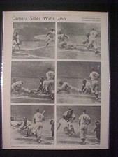 VINTAGE NEWSPAPER HEADLINE~DODGERS BASEBALL JACKIE ROBINSON STEAL HOME BASE 1955
