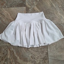 Alo Yoga White Pleated Tennis Skirt Built in Shorts Athleisure XS