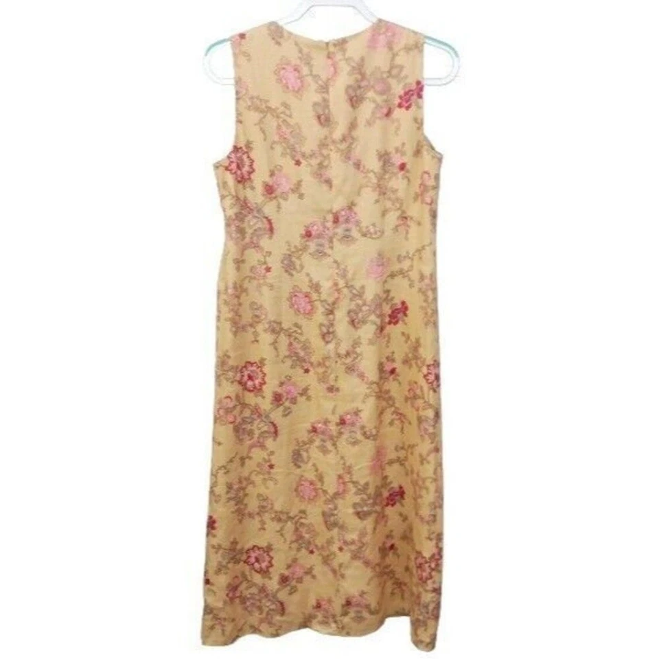 Nuevo Maxi Vestido Charter Club de Lino para Mujer 10 Funda Pequeña Sin Mangas Floral Foto 3 de 4