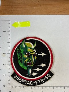 AWESOME VINTAGE USAF 356th FIGHTER SQUADRON PATCH
