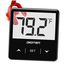 Aquarium Thermometer Digital Fish Tank Thermometer with Large LCD Black