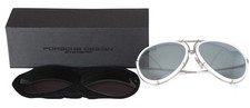 Porsche Design Sunglasses P8613 64 Mm White Aviator P8613-c-6414-135-v649v604 Porsche Design Sunglasses P8613 64 Mm White Aviator P8613-c-6414-135-v649v604