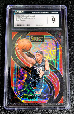 CGC 9 MINT 2024 PAOLO BANCHERO /249 RED SCOPE SELECT PRIZM G6460