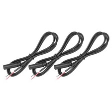 3pcs 3.5mm Female Jack to Bare Wire Open End Replacement TRS 3 Pole Cable, 1m