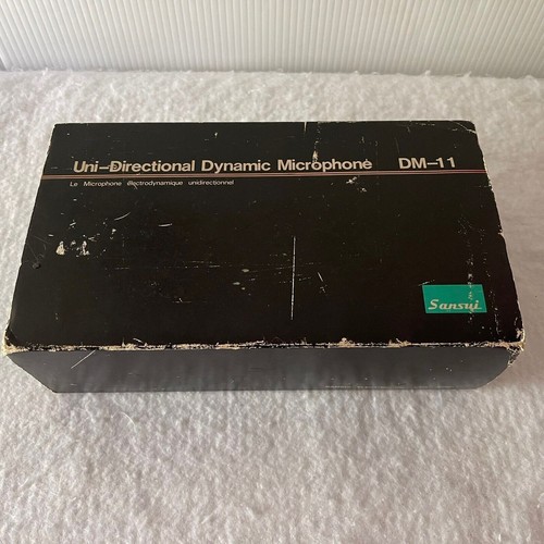 SANSUI Uni-Directional Dynamic Microphone Model DM-11 Made In Japan Vtg 80's