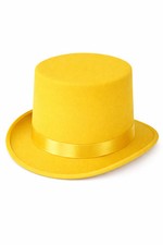 Adult's Yellow Felt Top Hat Costume Accessory