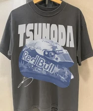 Yuki Tsunoda Vintage Shirt, Red Bull F1 Racing short sleeve black shirt KV40991