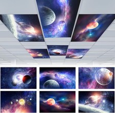 VIHOSE 6 Pcs Fluorescent Light Covers for Ceiling Lights Classroom Magnetic Ligh