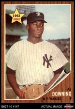 1962 Topps #219 Al Downing Yankees RC 7.5 - NM+