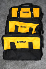 New Set of 3 Dewalt Ballistic Nylon Tool Bag 15  w Runners  3 outside Pockets