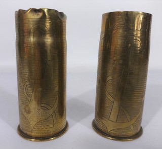 LOT DOUILLES CISELÉES CRAONNE ARTISANAT DES TRANCHÉES MILITARIA WW1
