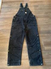 Carhartt Zip- Zip- to Thigh Quilted Double Knee Bib Overalls. Size 40X31