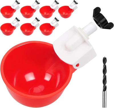 Chicken Waterer Cups, 8 Pack Red Automatics Chicken Waterer, Professional Poultr