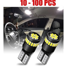 194 10-100x Led Bulb T10 W5w 168 License Canbus White Fit Dome Marker Light New
