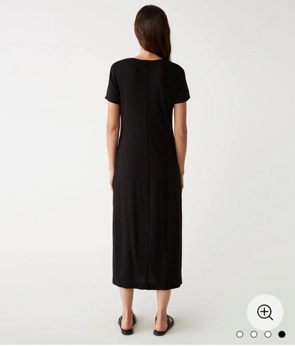 Michael Stars Women's Alanis Crew Neck Midi Dress Size XS Black - Picture 2 of 8