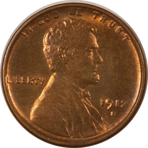 1912-S LINCOLN CENT - UNCIRCULATED! LOOKS FULL RED! BUT QUESTIONABLE COLOR!