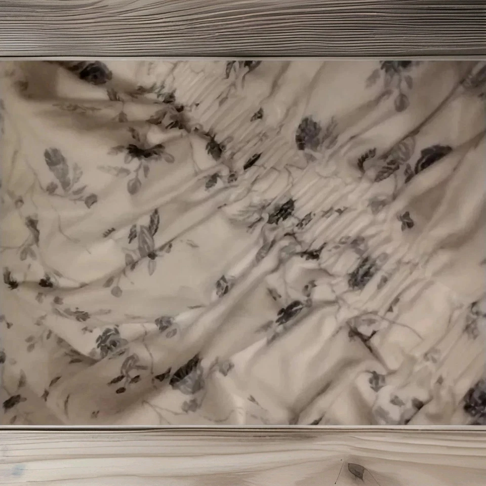 Juego de 4 esquinas elásticas 100 % algodón Threshold azul y blanco floral king calidad  Foto 2 de 4