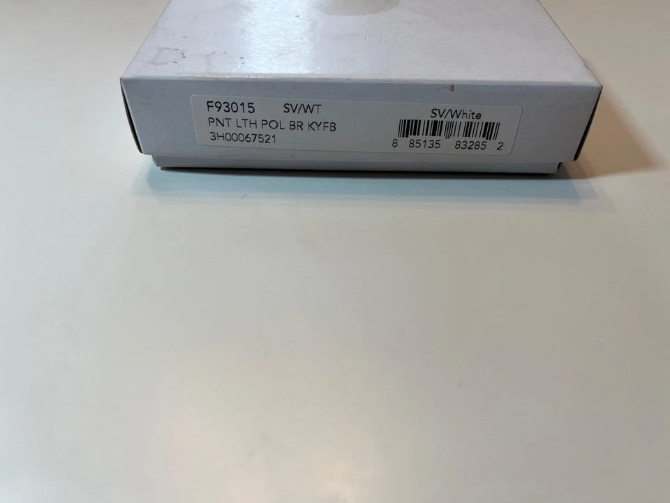 Coach белый белый белый медведь лакированная кожа w/норка хвост брелок F93015 новый в коробке - Изображение 3 из 4