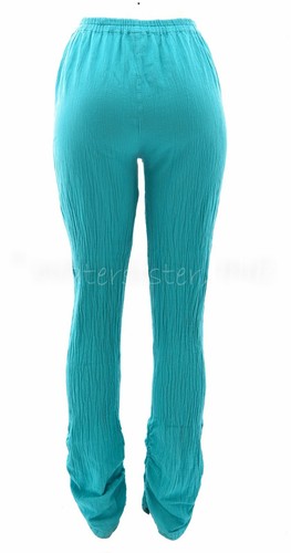 WATERSISTER Cotton Gauze RUTHI Ruched Slim Pant 1(S/M) 2(L/XL)3(1X) oh my COLORS - Picture 12 of 28