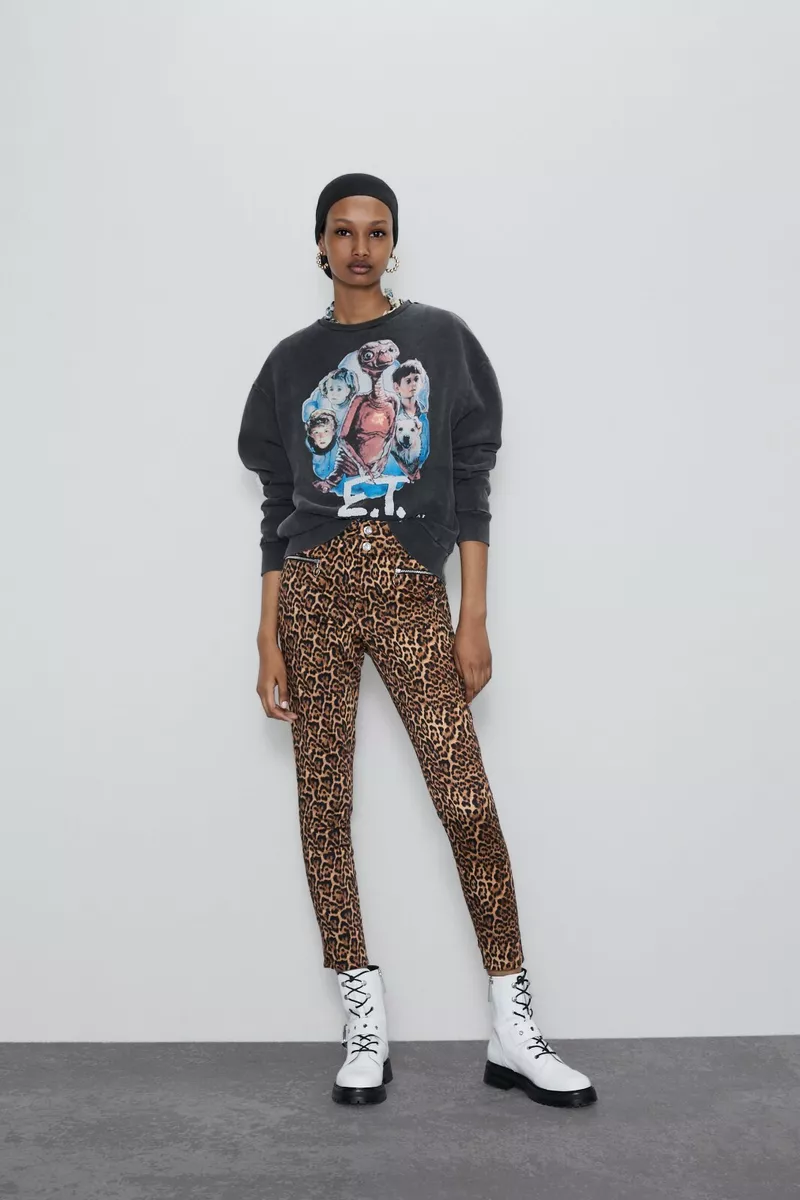 Leopard print top trousers zara