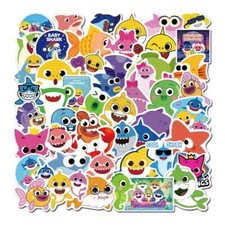 Baby Shark Decal Stickers Random Assorted Lot Of 50 Pieces GREAT SET 