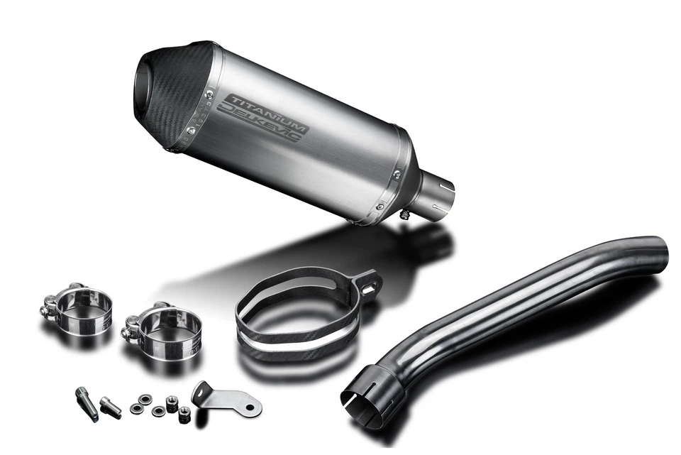 Silenciador escape Honda CBR1000RR Delkevic Slip On 10" Titanio XOval 17-21 Foto 2 de 3