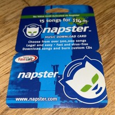 2003 Vintage NAPSTER MUSIC DOWNLOAD CARD (No Value) Collectible #1