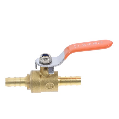 Brass Shut Off Valve Barbed Ball Valve for Gas Oil Tanks Brass Hose Barb