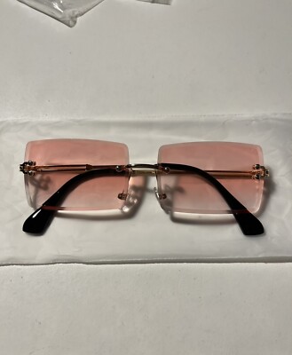 Sonnenbrille rosa rechteckig